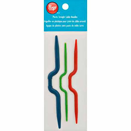 Plastic Straight Cable Needles 3pk