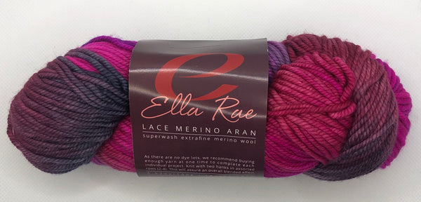 Ella Rae Lace Merino Aran #1006 - Evening Hush-Rosy Blush